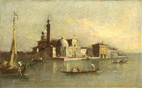 Giacomo Guardi - Gezicht op het Isola di San Michele in Venetië