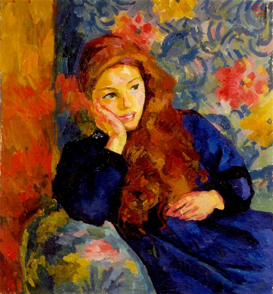 Pensierosa by Giovanni Giacometti, 1913