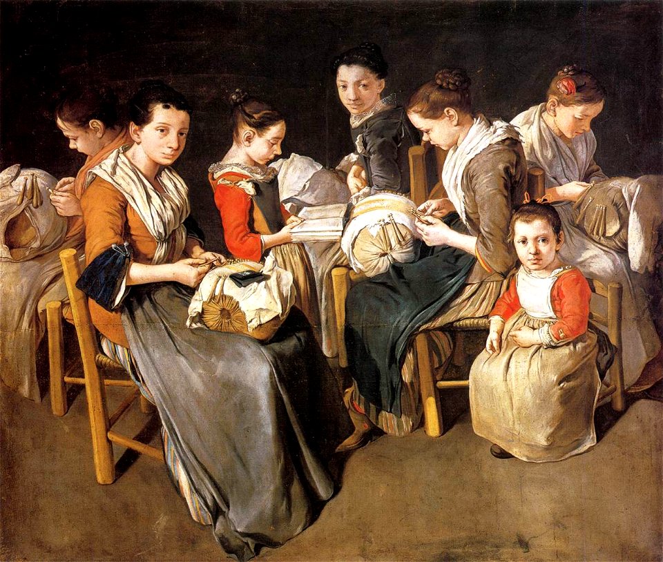 Giacomo Ceruti - Women Working on Pillow Lace (The Sewing School) - WGA4672