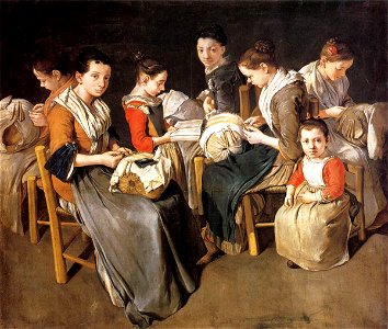Giacomo Ceruti - Women Working on Pillow Lace (The Sewing School) - WGA4672