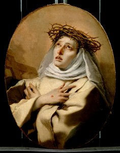 Giambattista Tiepolo, , Kunsthistorisches Museum Wien, Gemäldegalerie - Hl. Katharina von Siena - GG 348 - Kunsthistorisches Museum