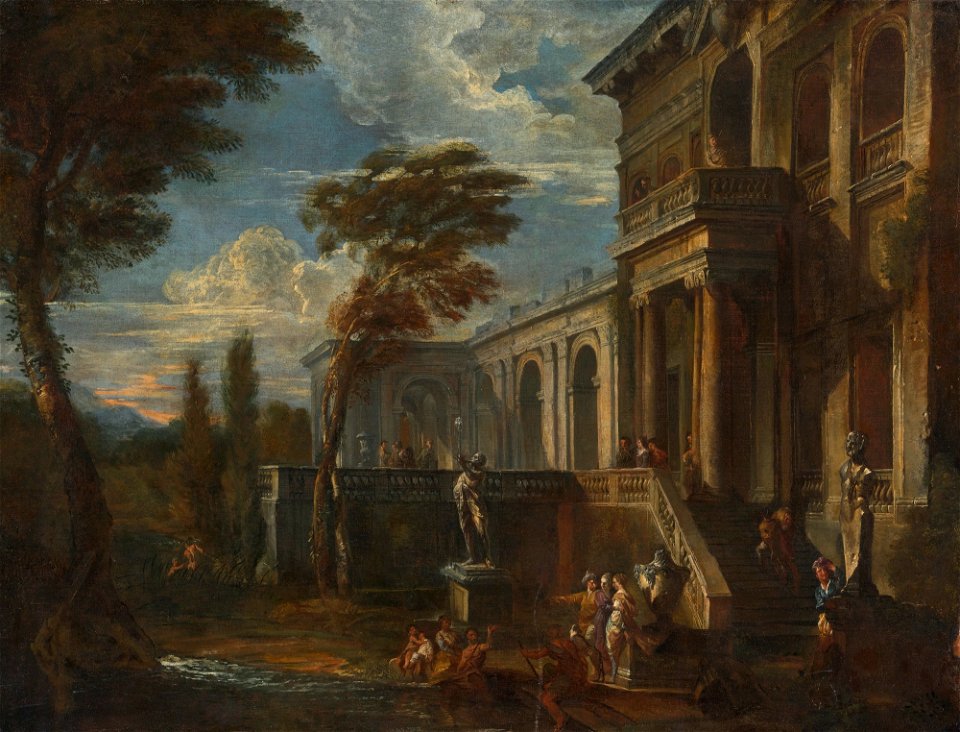 Gian Paolo Panini An Architectural Capriccio with Figures