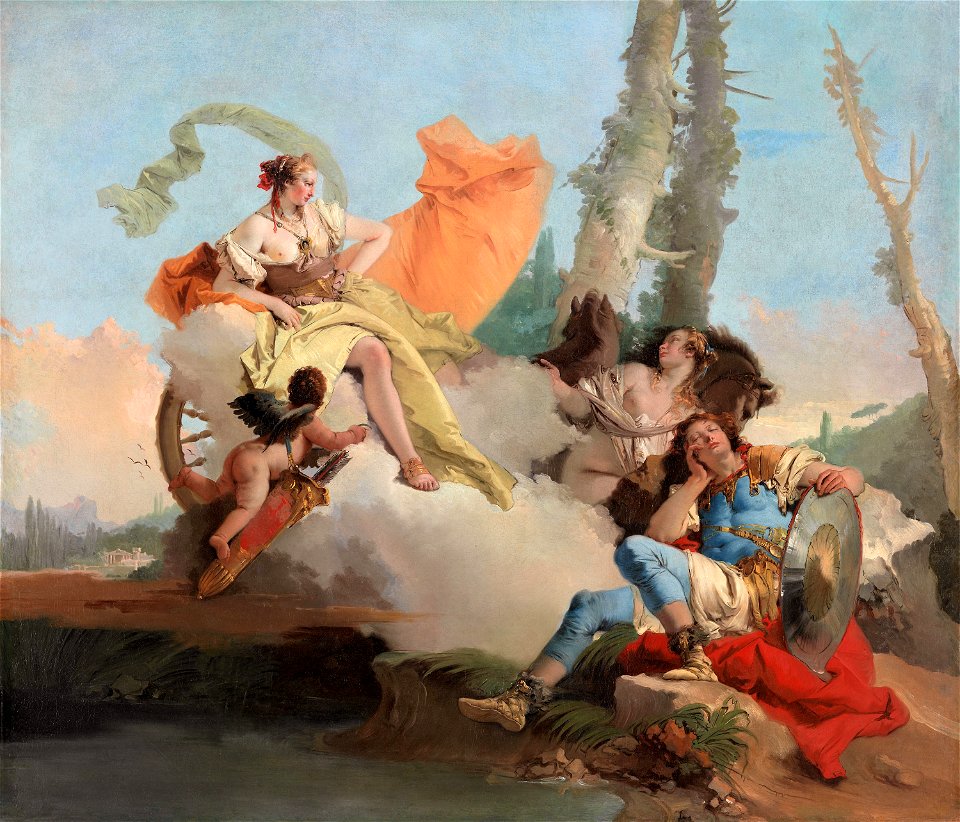 Giambattista Tiepolo - Armida Encounters the Sleeping Rinaldo - 1925.700 - Art Institute of Chicago