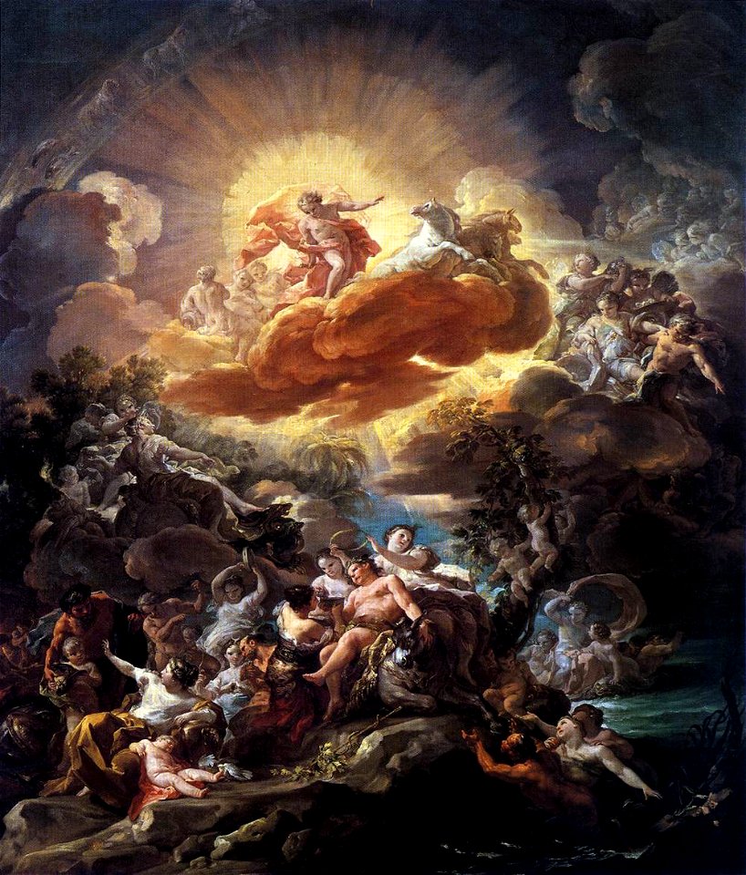 Giaquinto, Corrado - The Birth of the Sun and the Triumph of Bacchus - 1762