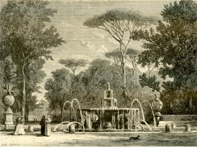 Giardino della villa Borghese, a Roma