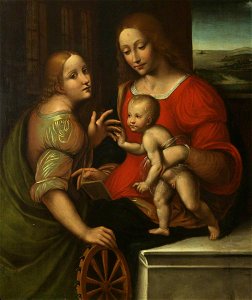 Giampietrino (active 1500-1550) - The Mystic Marriage of Saint Catherine - 1221365 - National Trust