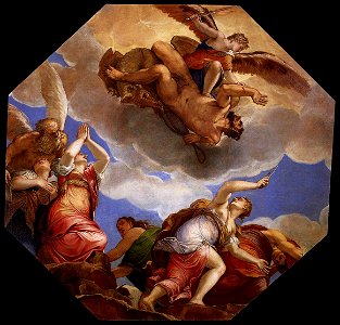 Gian Battista Zelotti - Time, the Virtues, and Envy Freed by Evil - WGA25963