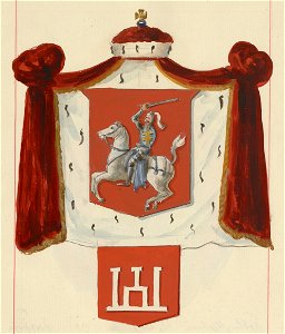 Giedzimin, Pahonia-Kalumny. Гедзімін, Пагоня-Калюмны (B. Starzyński, 1875-1900)