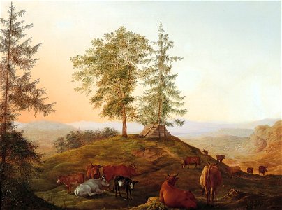 Christian Johann Gottlieb Giese - Sommerlandschaft mit Viehherde (1814)