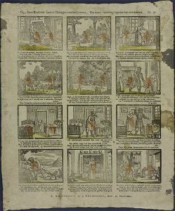 Gij, lieve kind'ren! kunt uit Duimpjes voorbeeld leeren, Dat moed en overleg 't gevaar kan overheeren-Catchpenny print-Borms 0511