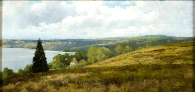 Looking Down toward a Coastal Village by Horace P. Giles