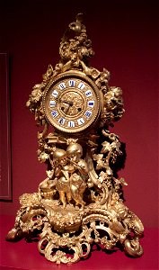 Gilded bronze mantel clock