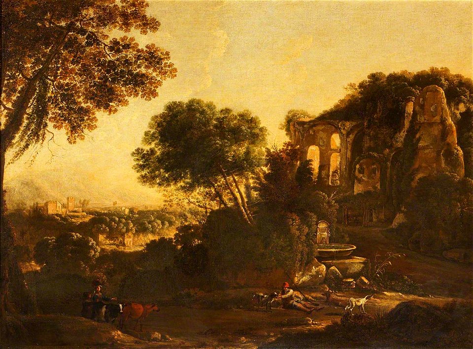 Gillis Claesz. de Hondecoeter (c.1575-1638) (style of) - Classical Landscape - 609079 - National Trust