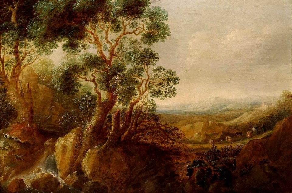 Gillis d'Hondecoeter - Paysage montagneux ; Paysage accidenté