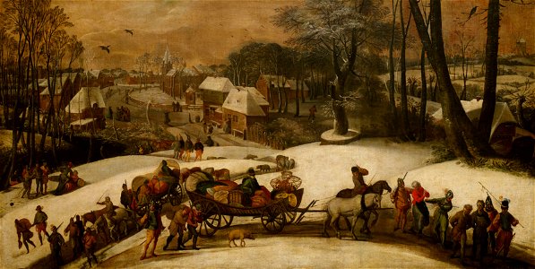 Gillis Mostaert - Military expedition in Winter