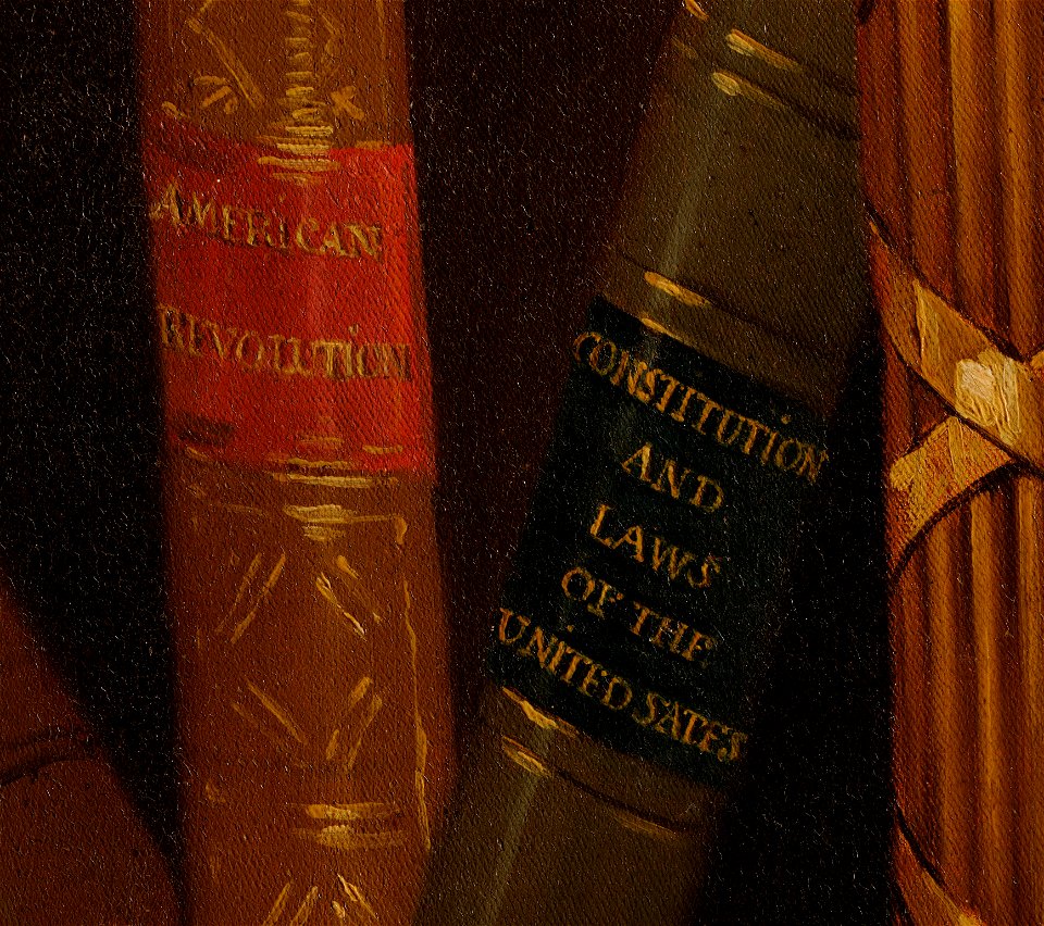 Gilbert Stuart - George Washington (detail of book labels) - Google Art Project