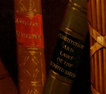 Gilbert Stuart - George Washington (detail of book labels) - Google Art Project