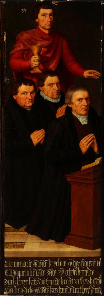 Gillis Claeissens - Portrait of Jan van den Kerchove and Three Male Members of the Kerchove Family