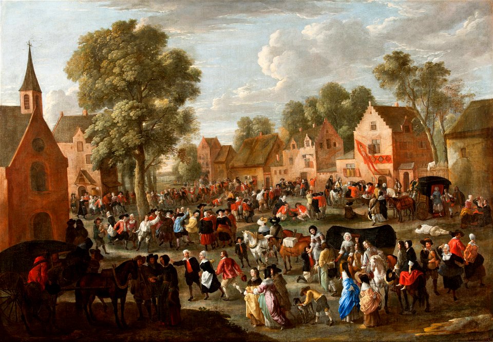 Gillis van TILBORGH the younger - Village kermis - Google Art Project