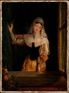 Gilbert Stuart Newton (1794-1835) - A Dutch Girl ('The Window') - N00354 - National Gallery