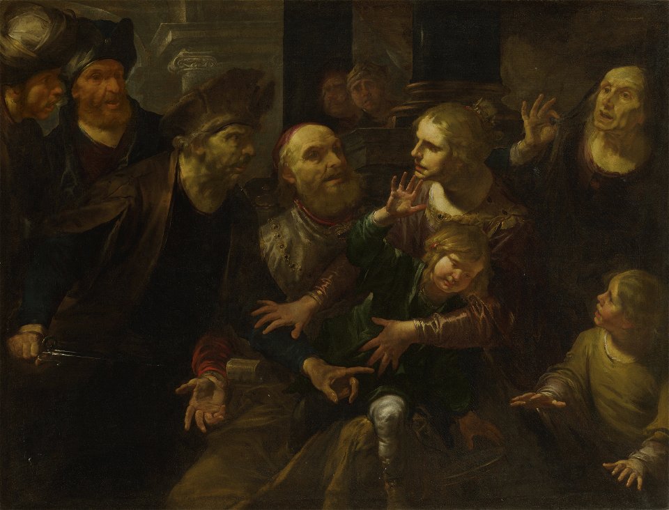 Gioacchino Assereto - Jehoram saved from Athaliah's wrath