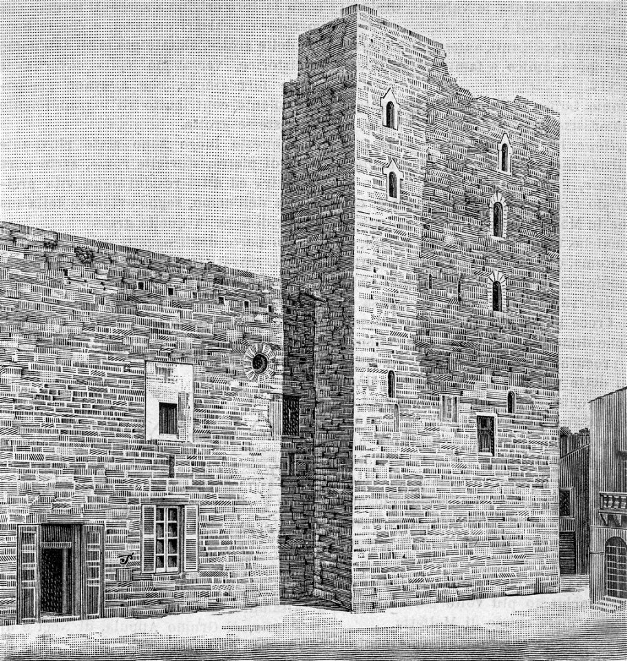 Gioia del Colle – Avanzi del castello (xilografia)