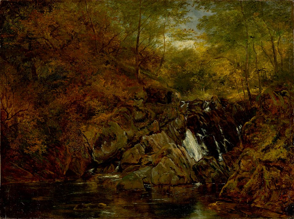 Christian Friedrich Gille - Gebirgsbach (1859)