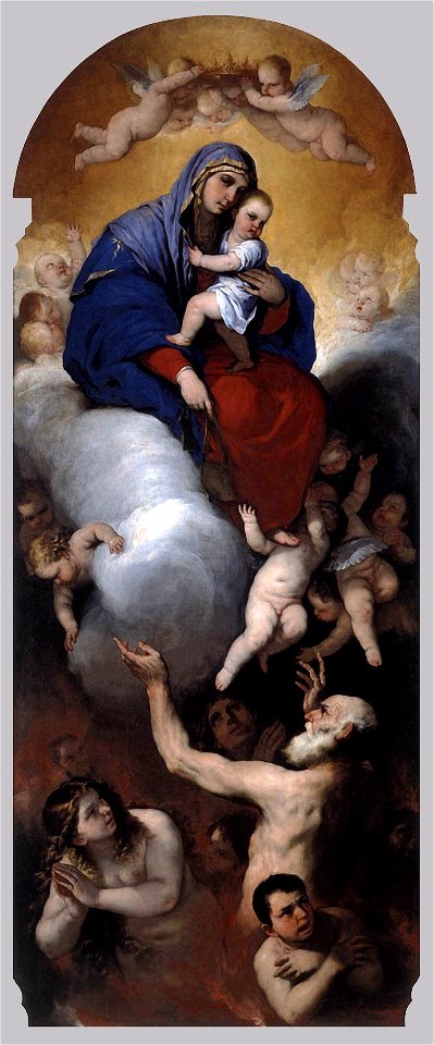 Luca Giordano - Virgin and Child with Souls in Purgatory - WGA09027