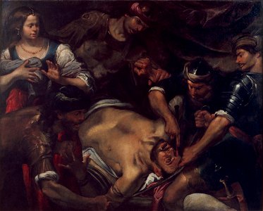 Gioacchino Assereto - The Philistines Gouging out Samson's Eyes - Google Art Project
