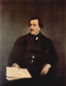 Gioacchino Rossini, by Francesco Hayez. Free illustration for personal and commercial use.