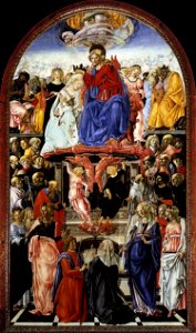 Francesco di Giorgio, Coronation of the Virgin 01. Free illustration for personal and commercial use.