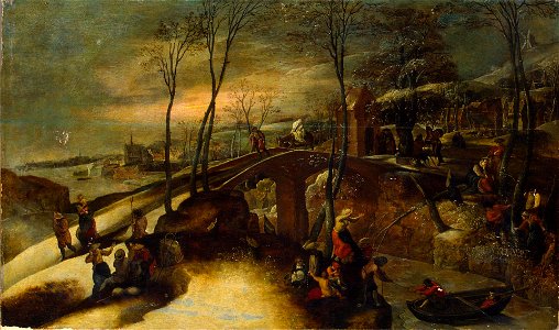 Gillis Mostaert - Landscape with the Flight into Egypt - WGA16292