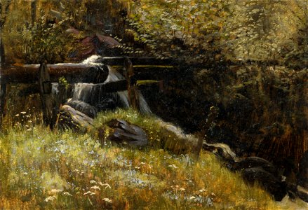 Christian Friedrich Gille - Bachlauf im Mai (1889)