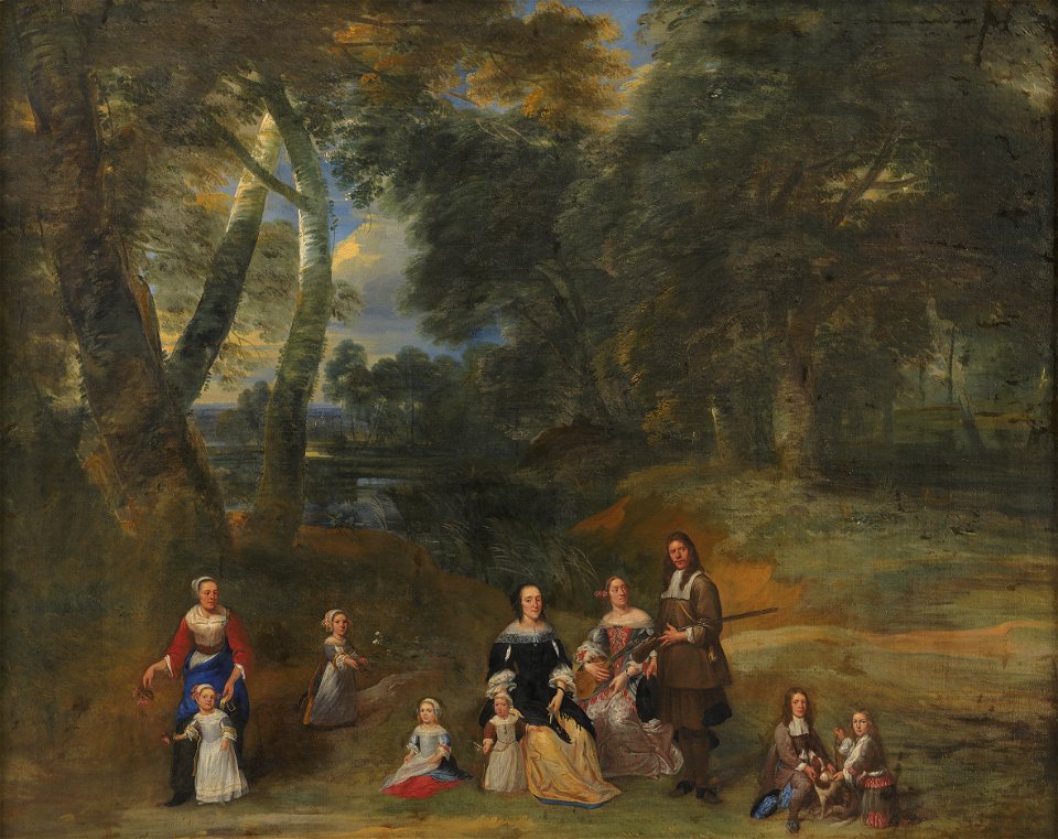 Gillis van Tilborgh - Family Group in a Landscape - KMSsp286 - Statens Museum for Kunst