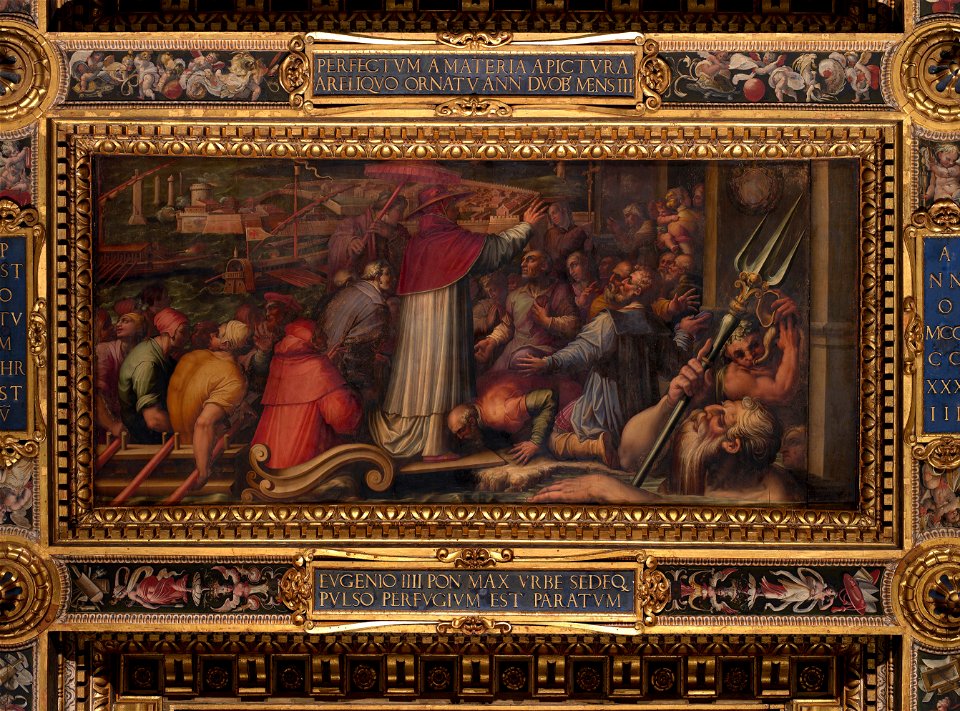 Giorgio Vasari - Eugenio IV disembarks at Leghorn to take refuge in Florence - Google Art Project
