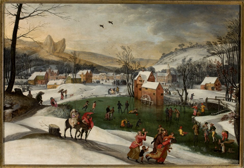 Gillis Mostaert I - Winter landscape with the flight to Egypt - M.Ob.2505 - National Museum in Warsaw