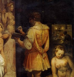 Giorgio Vasari - The Studio of the Painter (detail) - WGA24310