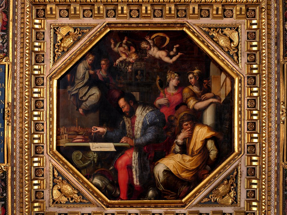 Giorgio Vasari - Cosimo studies the taking of Siena - Google Art Project
