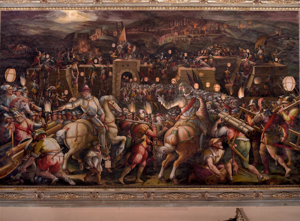 Giorgio Vasari - The storming of the fortress near Porta Camollia in Siena - Google Art Project