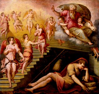 Giorgio Vasari II - Jacob's Dream - Walters 372508. Free illustration for personal and commercial use.