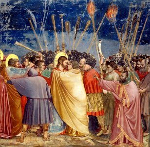 Giotto - Scrovegni - -31- - Kiss of Judas