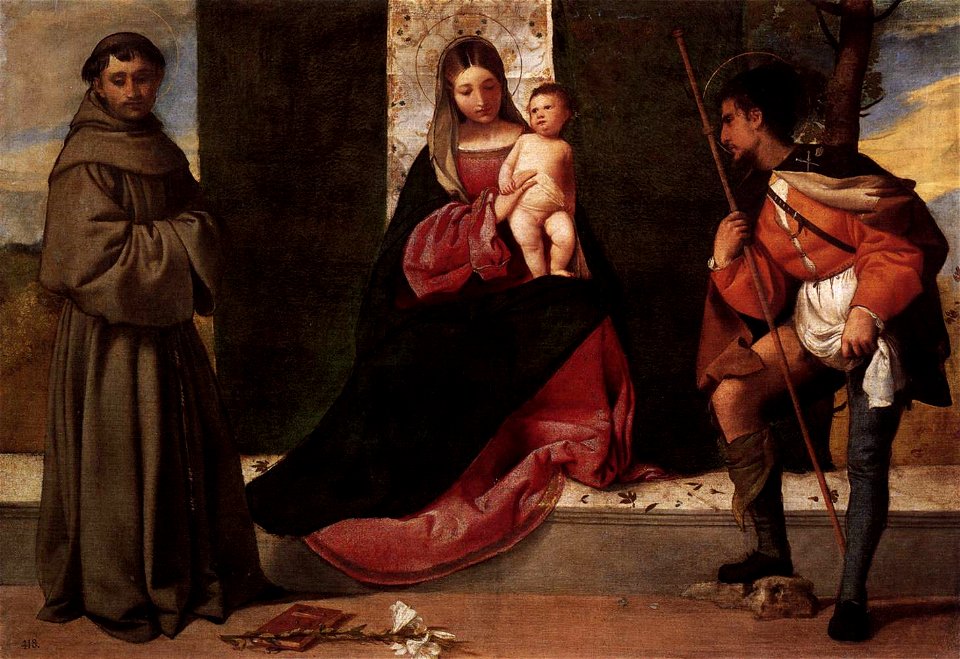 Giorgione, Madonna with the Child, St Anthony of Padua and St Roch