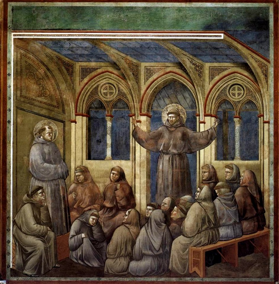 Giotto di Bondone - Legend of St Francis - 18. Apparition at Arles - WGA09143