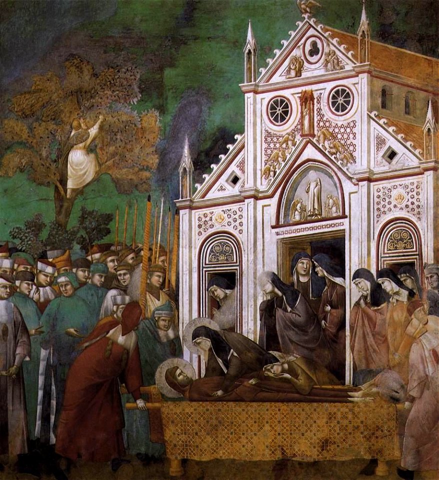 Giotto di Bondone - Legend of St Francis - 23. St. Francis Mourned by St. Clare - WGA09151