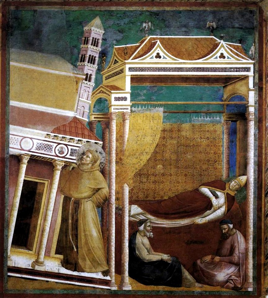 Giotto di Bondone - Legend of St Francis - 6. Dream of Innocent III - WGA09125