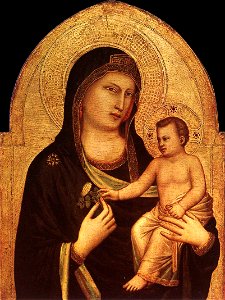 Giotto di Bondone - Madonna and Child - WGA09339. Free illustration for personal and commercial use.