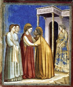 Giotto di Bondone - No. 16 Scenes from the Life of the Virgin - 7. Visitation - WGA09192