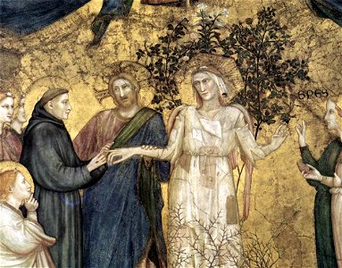 Giotto di Bondone - Franciscan Allegories - Allegory of Poverty (detail) - WGA09094
