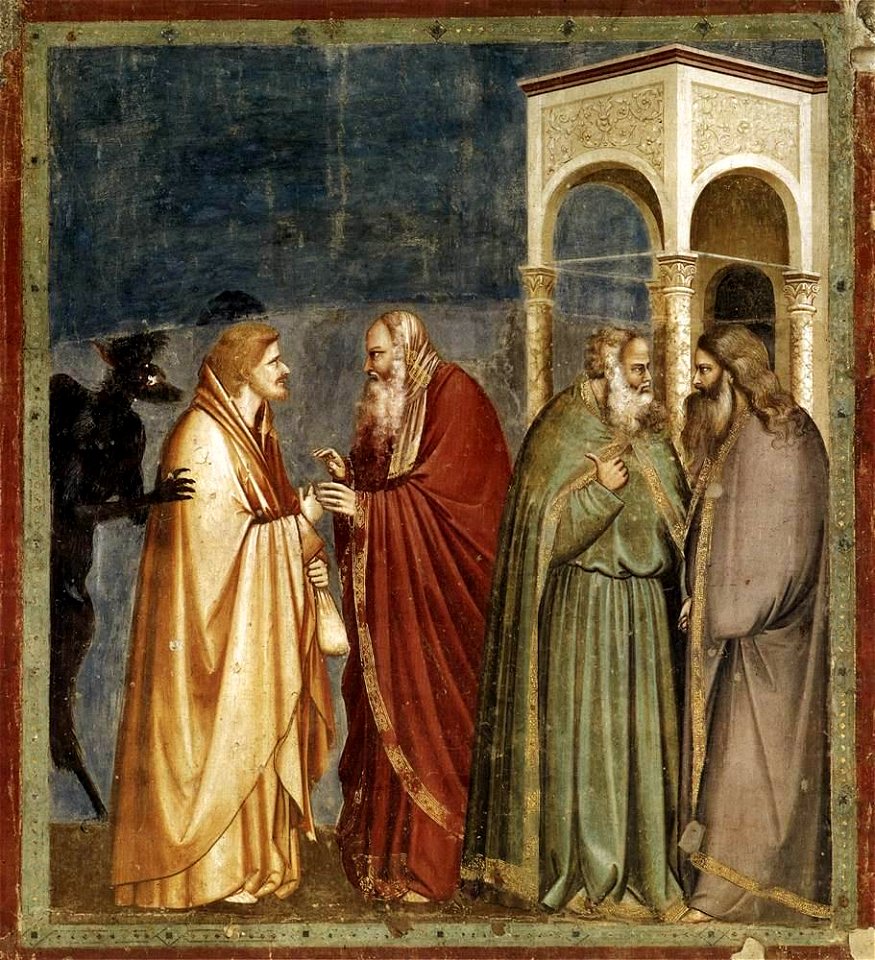 Giotto di Bondone - No. 28 Scenes from the Life of Christ - 12. Judas' Betrayal - WGA09213