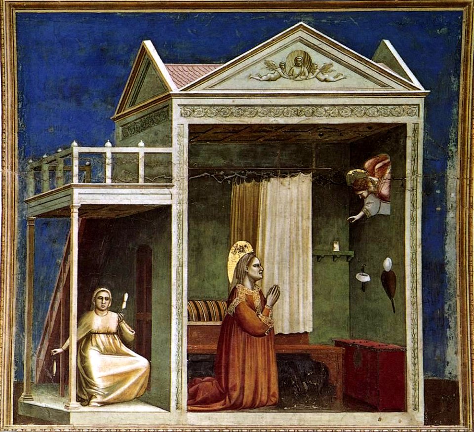 Giotto di Bondone - No. 3 Scenes from the Life of Joachim - 3. Annunciation to St Anne - WGA09171